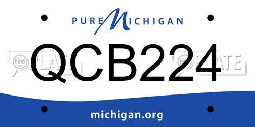 QCB224 Michigan License Plate