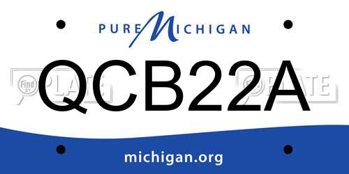 QCB22A Michigan License Plate