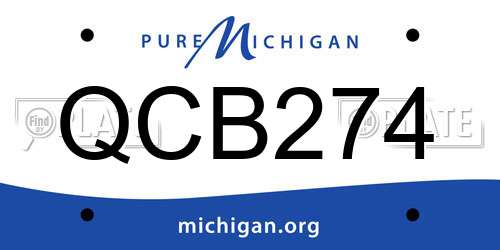 QCB274 Michigan License Plate
