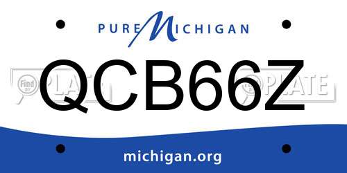 QCB66Z Michigan License Plate