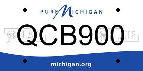 QCB900 Michigan License Plate