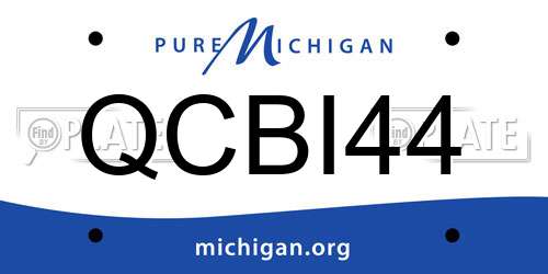 QCBI44 Michigan License Plate