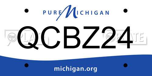 QCBZ24 Michigan License Plate
