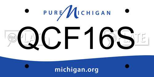QCF16S Michigan License Plate