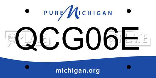 QCG06E Michigan License Plate