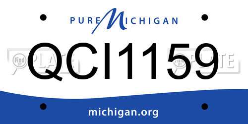 QCI1159 Michigan License Plate