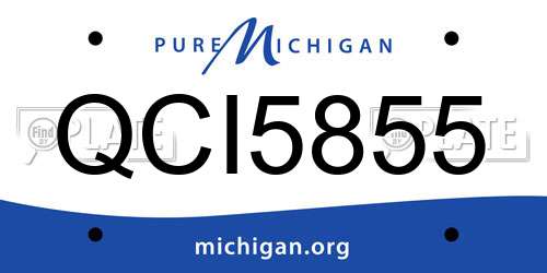 QCI5855 Michigan License Plate
