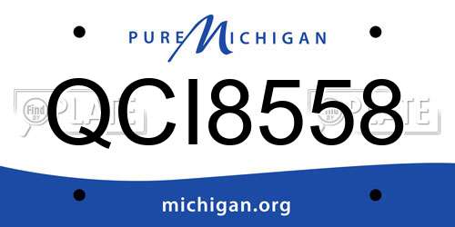 QCI8558 Michigan License Plate
