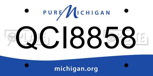 QCI8858 Michigan License Plate