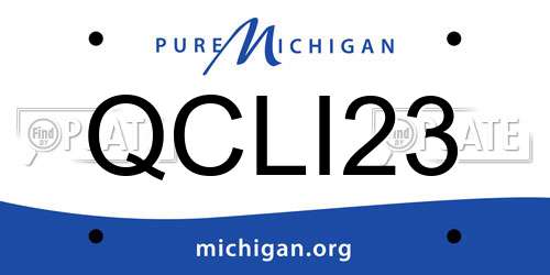 QCLI23 Michigan License Plate