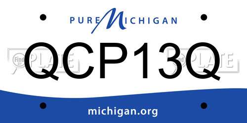 QCP13Q Michigan License Plate