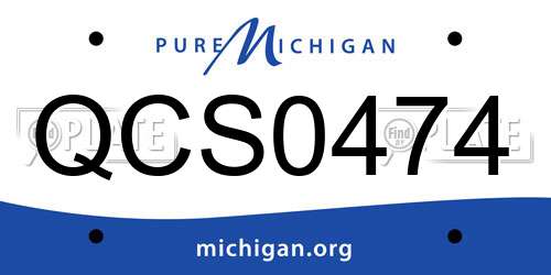 QCS0474 Michigan License Plate