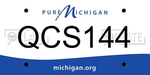 QCS144 Michigan License Plate