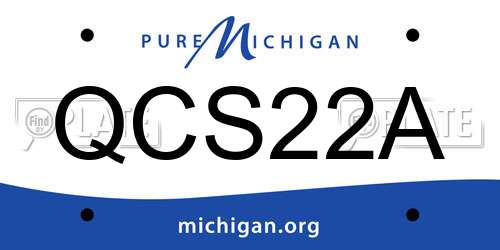 QCS22A Michigan License Plate