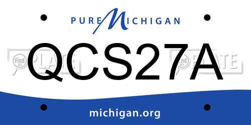 QCS27A Michigan License Plate
