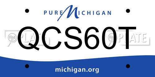 QCS60T Michigan License Plate