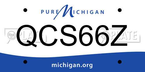 QCS66Z Michigan License Plate