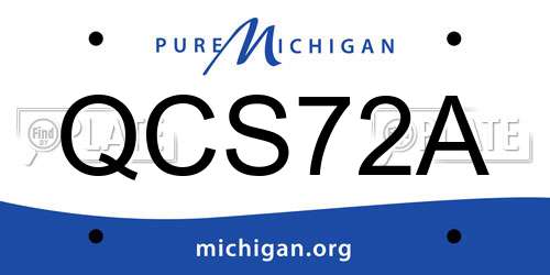 QCS72A Michigan License Plate
