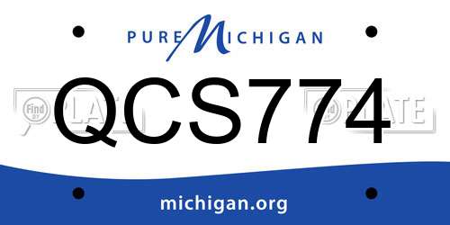QCS774 Michigan License Plate