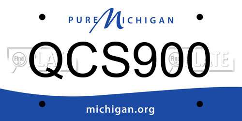 QCS900 Michigan License Plate