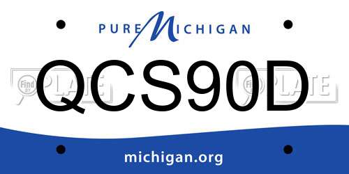 QCS90D Michigan License Plate