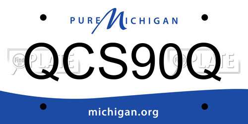 QCS90Q Michigan License Plate