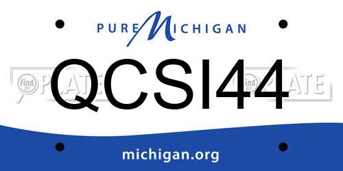 QCSI44 Michigan License Plate