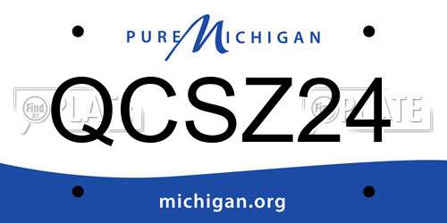 QCSZ24 Michigan License Plate