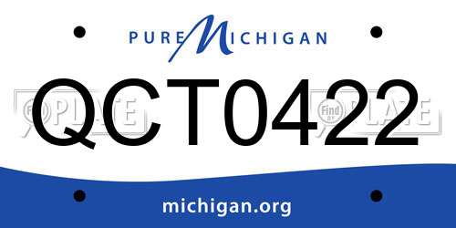 QCT0422 Michigan License Plate