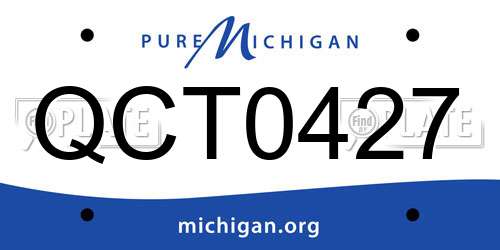 QCT0427 Michigan License Plate