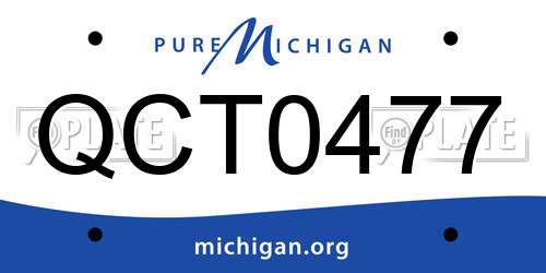 QCT0477 Michigan License Plate