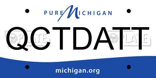 QCTDATT Michigan License Plate