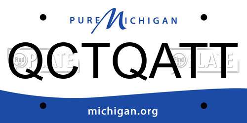QCTQATT Michigan License Plate