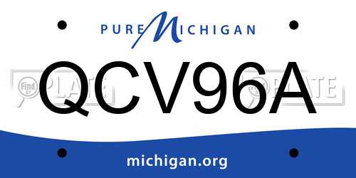 QCV96A Michigan License Plate