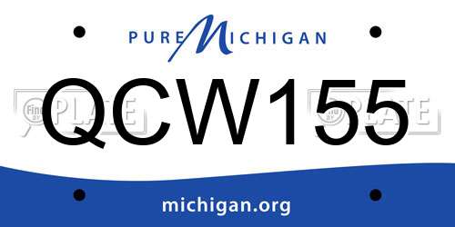 QCW155 Michigan License Plate