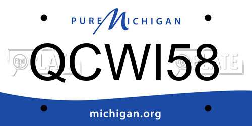 QCWI58 Michigan License Plate