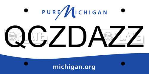 QCZDAZZ Michigan License Plate