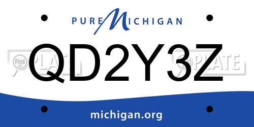 QD2Y3Z Michigan License Plate