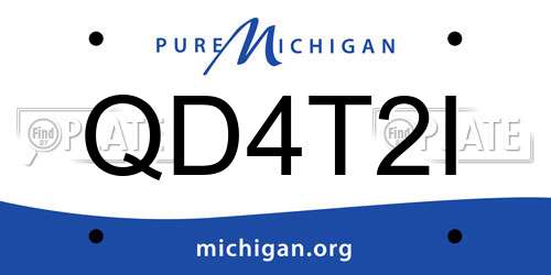 QD4T2I Michigan License Plate