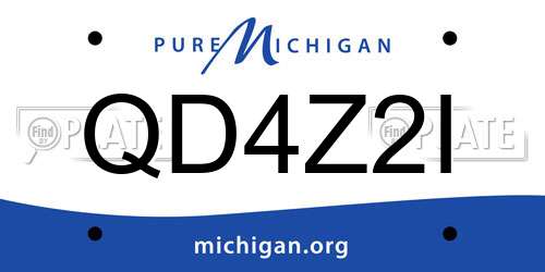 QD4Z2I Michigan License Plate