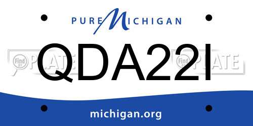 QDA22I Michigan License Plate