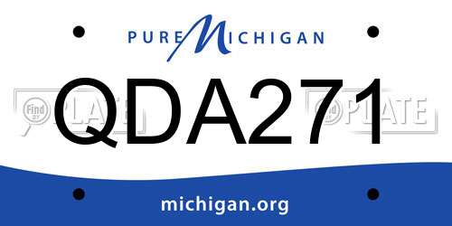 QDA271 Michigan License Plate