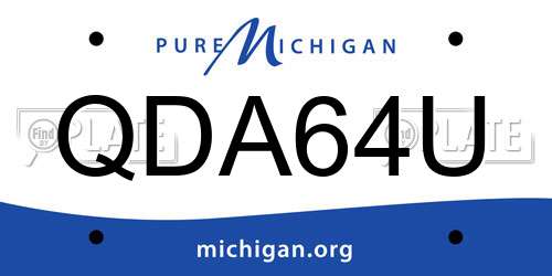 QDA64U Michigan License Plate