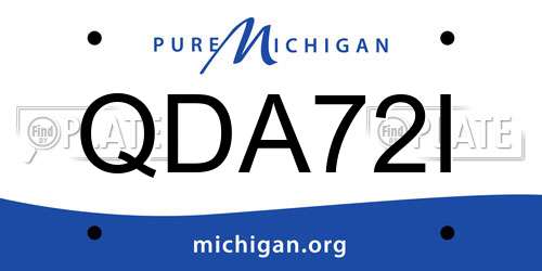 QDA72I Michigan License Plate