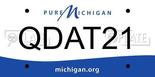 QDAT21 Michigan License Plate