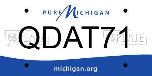 QDAT71 Michigan License Plate