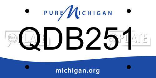 QDB251 Michigan License Plate