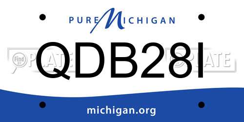 QDB28I Michigan License Plate