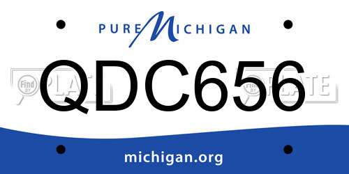 QDC656 Michigan License Plate