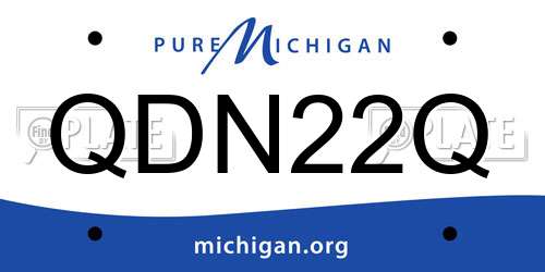 QDN22Q Michigan License Plate